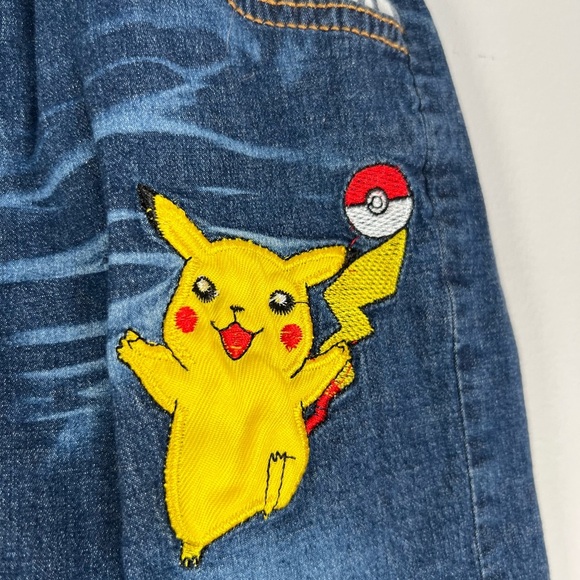 Pokemon Go Denim Jeans Pikachu Squirtle Boys Estimated Fit - Picture 4 of 6